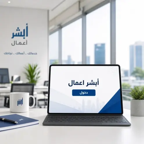 نموذج تسجيل الدخول إلى منصة أبشر اعمال دخول باستخدام اسم المستخدم وكلمة المرور