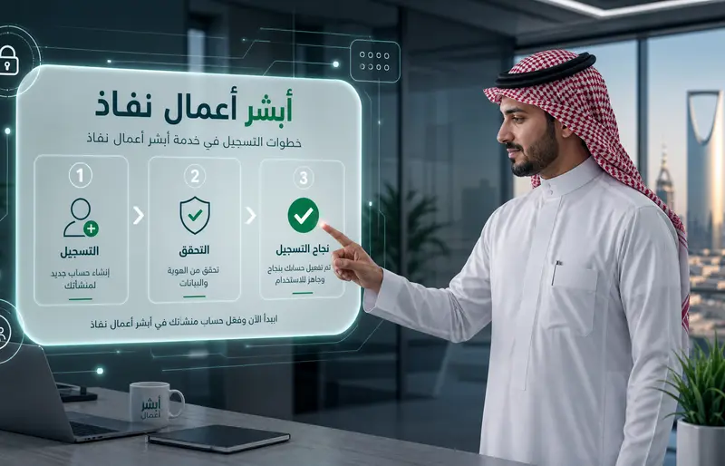 طريقة تفعيل حساب أبشر أعمال نفاذ عبر الجوال