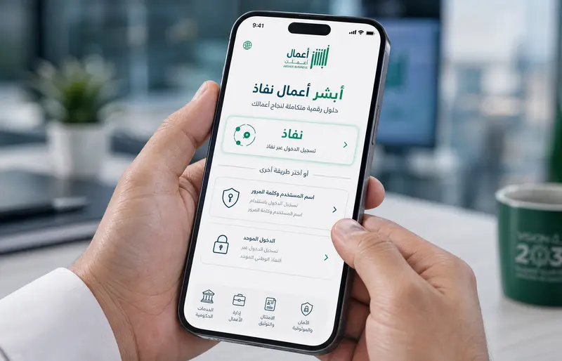 حل مشكلة تسجيل الدخول في أبشر أعمال نفاذ