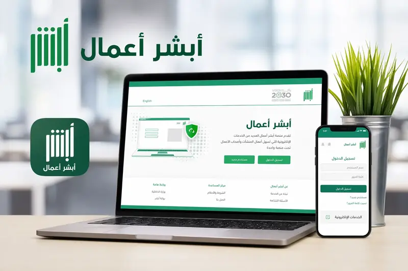 تسجيل الدخول في أبشر اعمال عبر الجوال