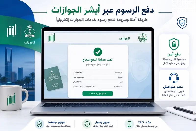استخدام منصة أبشر الجوازات لإتمام المعاملات الحكومية
