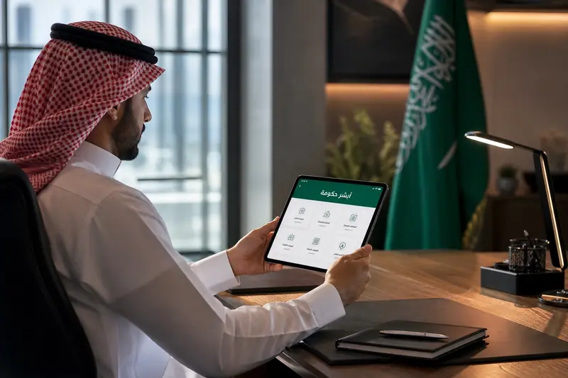 خدمات وزارة الداخلية عبر أبشر حكومة