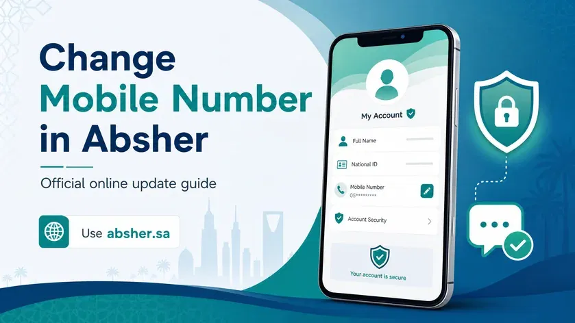 Learn how to change your registered mobile number in Absher using the official online service and secure verification process.