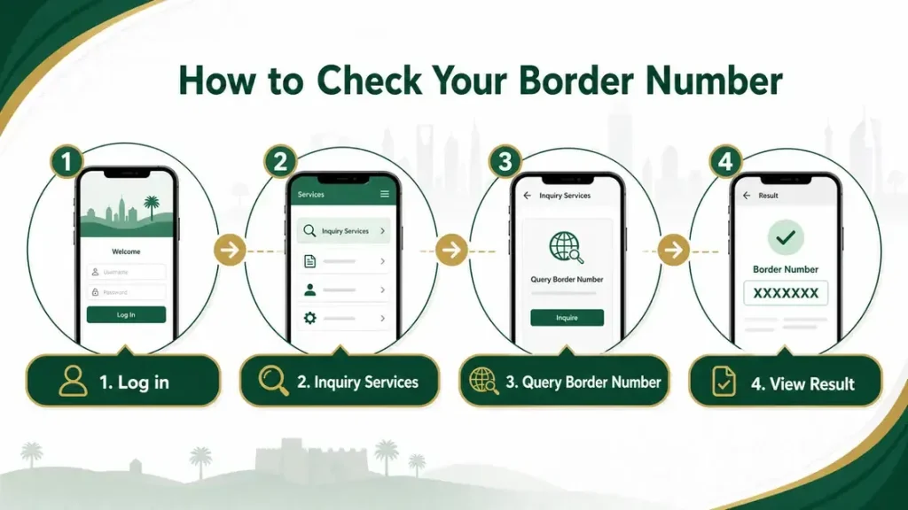 Step-by-step guide to checking a Saudi border number in Absher